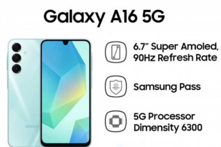 Harga dan Spesifikasi HP Samsung Galaxy A16 Terbaru 2025, Cocok untuk Gaming dengan Baterai Kuat dan Hemat